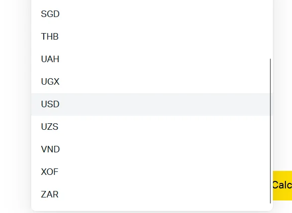 Selecting Exness Account Currency