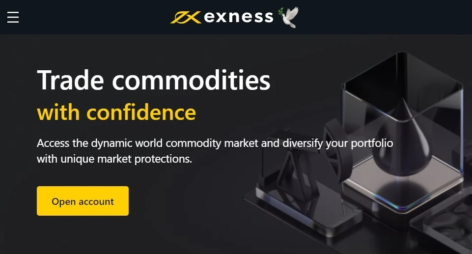 Commodity trading on Exness